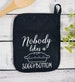 The Great British Baking Show Hot Pad / Nobody Like's A Soggy Bottom Pot Holder / Christmas Gift / Baking Hot Pad / Novelty Pot Holder 