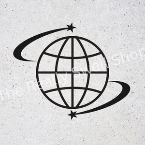 Fichier PNG inspiré de la terre de vaisseau spatial / Png de vacances magiques / Design par sublimation / Scrapbooking numérique / Sphère géométrique de vacances Png