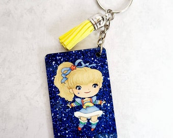 Rainbow Brite Keychain / Vintage Cartoon Keychain / Novelty Gift / Starlight / Twink / Sprites / 80s Fan Gift / Rainbow Brite Gift /