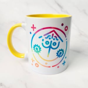 Small World Inspired Coffee Mug / Disney Inspired Coffee Mug / Ceramic Mug / Dishwasher Safe / Unique Gift / Pink Mug / Parks Gift image 1