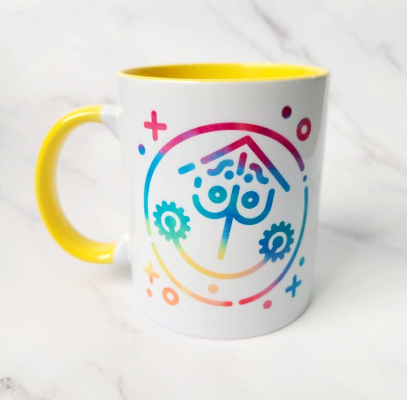 Small World Inspired Coffee Mug / Disney Inspired Coffee Mug / Ceramic Mug / Dishwasher Safe / Unique Gift / Pink Mug / Parks Gift image 1