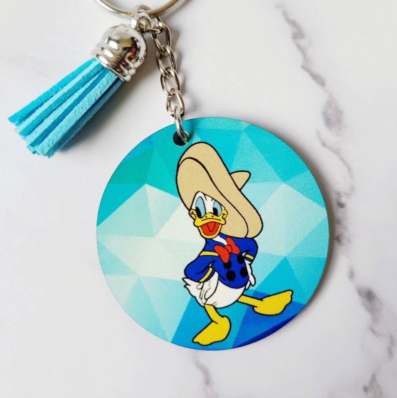 Donald Duck Inspired Keychain / Disney Inspired Keychain / Etsy