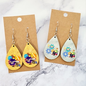 Carousel of Progress Inspired Earrings / Great Big Beautiful Tomorrow / Disney Parks Inspired Earrings / Lightweight Wood Earrings / Gift