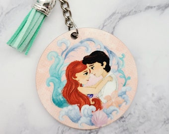 Little Mermaid Keychain For Her Disney Inspired Keychain Bag Charm For Backpacks Luggage Tag Gift Under 15
