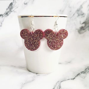 Tower of Terror Inspired Earrings / Hollywood Tower Hotel Inspired / Parks Earrings / Mickey Earrings / Glitter Resin Jewelry / Gift For Her