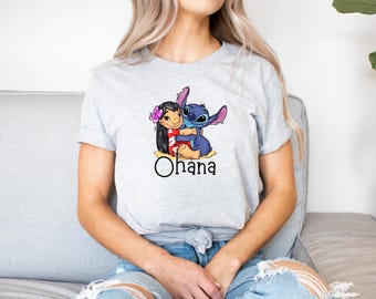Ohana Lilo & Stitch T Shirt / Disney Inspired Matching Family Vacation Shirts / Ohana Means Family Shirt / Gift Under 25 /