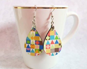 Small World Inspired Earrings / Mary Blair Style Earrings / Disney Inspired Earrings For Vacation / Lightweight Earrings / Gift For Her