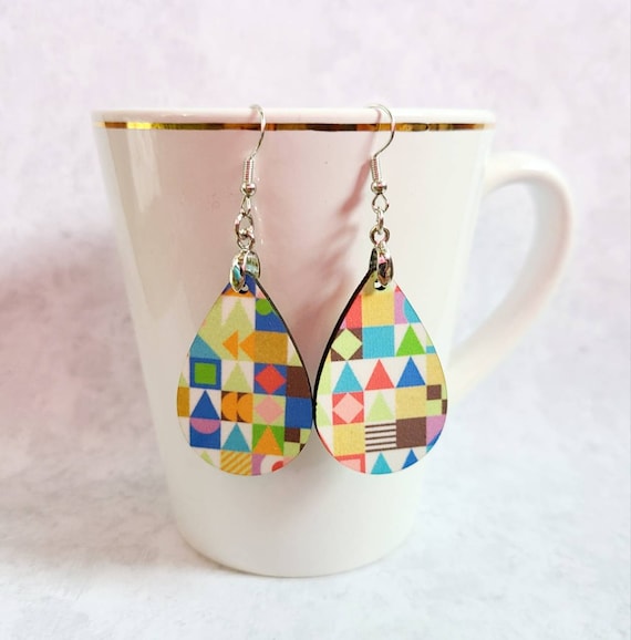 Small World Inspired Earrings / Mary Blair Style Earrings / Disney Inspired Earrings For Vacation / Lightweight Earrings / Gift For Her
