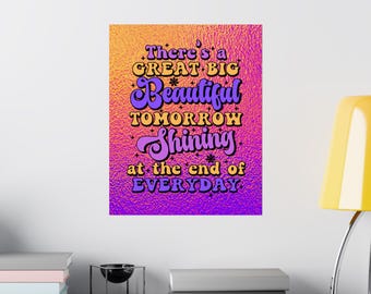 There's A Great Big Beautiful Tomorrow Poster, Matte Vertical Wall Art, Vintage Theme Room Decor, Disney Fans Gift, Carousel of Progress