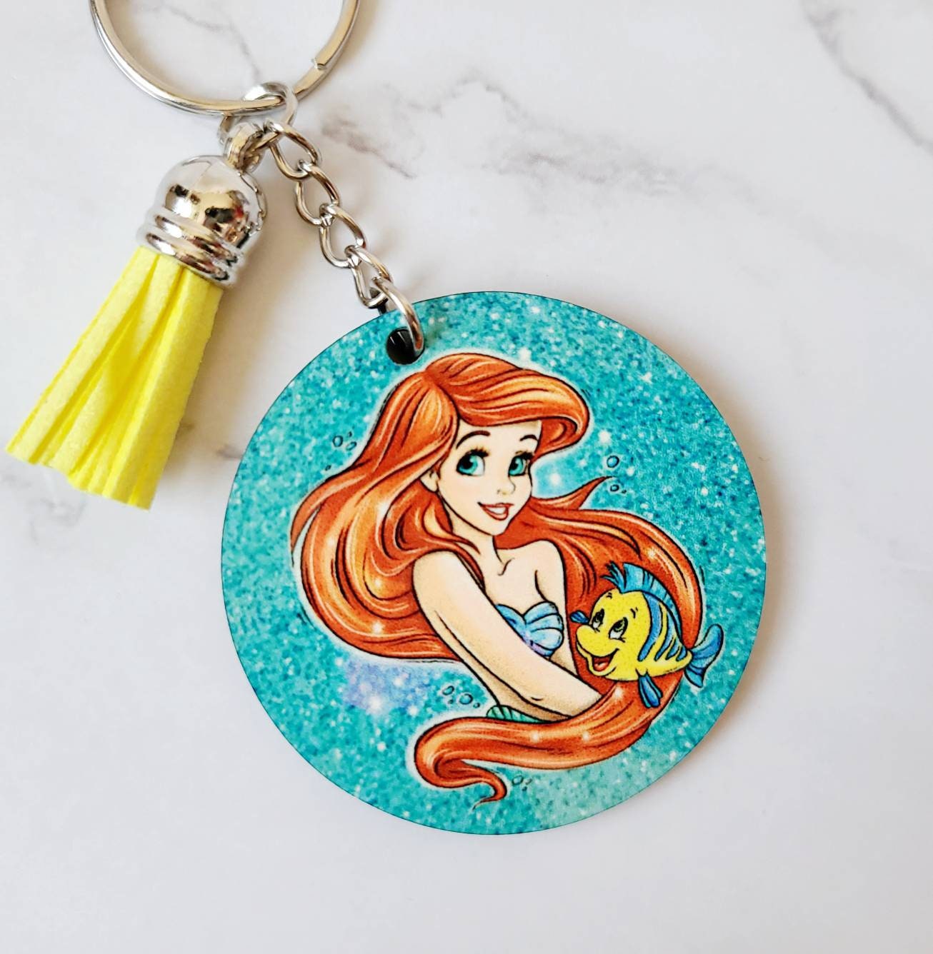 The Little Mermaid Inspired Keychain / Disney Inspired - Etsy