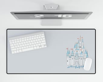 Magical Castle Desk Mat, Office Desk Pad, Mouse Pad, Desk Accessory, Desk Decor, Work from Home Gift