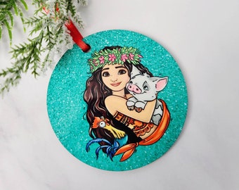 Princess Ornaments / Disney Inspired Christmas Ornaments / Frozen / Snow White / Ariel / Pocahontas/ Tinkerbell / Brave / Wood Ornaments