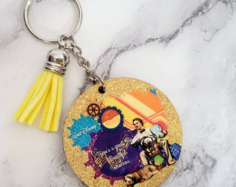 Carousel of Progress Inspired Keychain / Disney Inspired Keychain / Parks Attraction / Bag Charm / There's A Great Big Beautiful Tomorrow