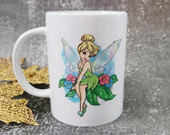 Disney Inspired Coffee Mug / Tinkerbell Inspired Mug / Pixie Dust / Dishwasher Safe Mug / Neverland / Peter Pan / Tink Fairy Mug /