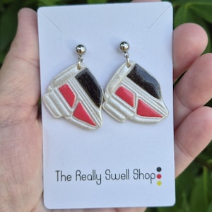 Monorail Polymer Clay Earrings: Epcot Inspired Dangles or Studs / Magical Vacation Monorail Earrings