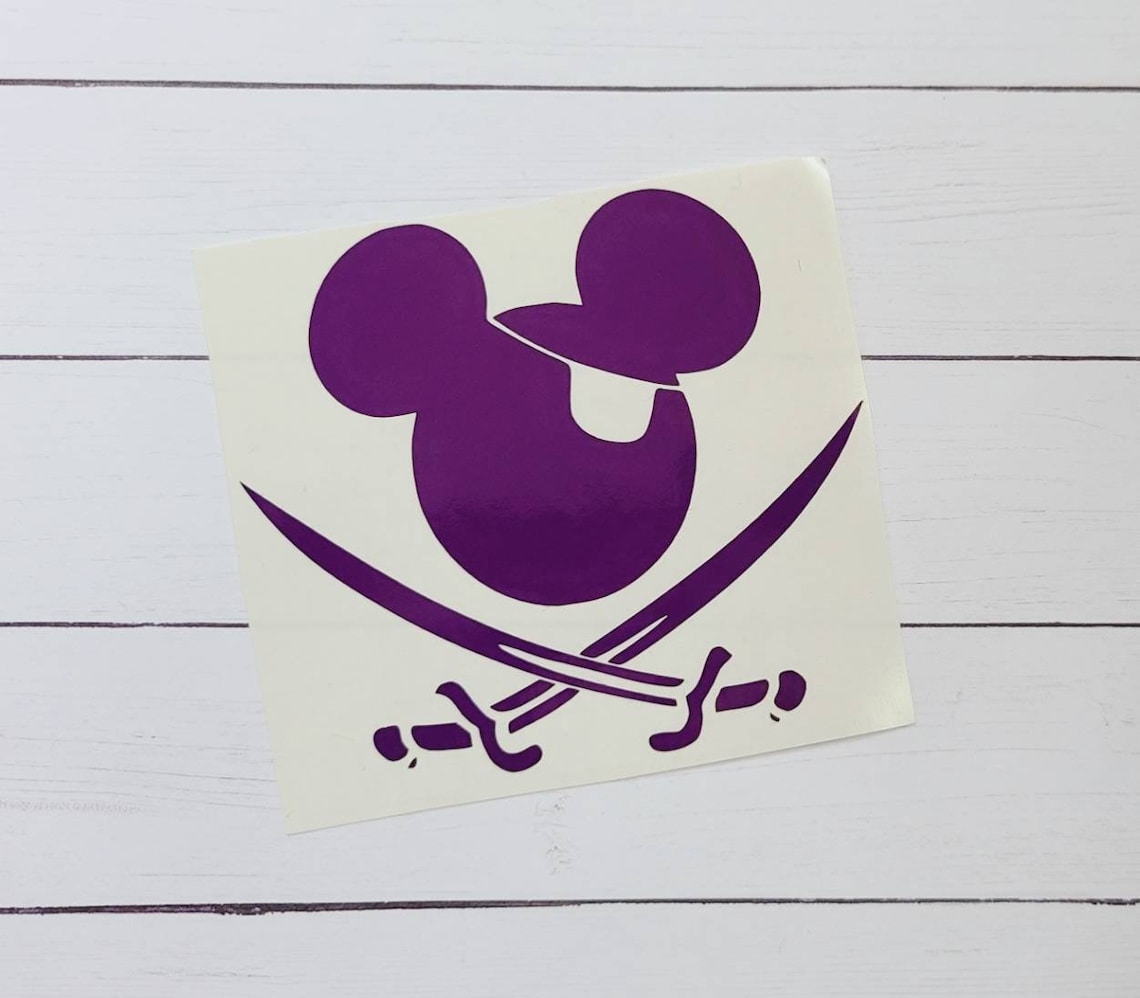 Pirate Mickey Decal / Disney Decal / Disney Parks Decal / Car Etsy