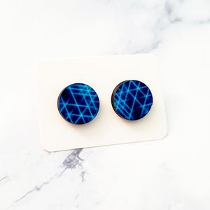 Tron Inspired Earrings / Disney Inspired Earrings / Neon Lights / Attraction Earrings / Lightweight Wood Earrings / Handmade Jewelry