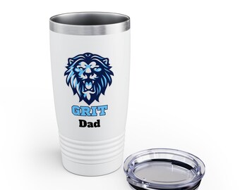 Personalisierter Lions Grit Becher für Männer Detroit Football Tumbler, 20 Unzen - Sport Fan Geschenk, Fußballliebhaber Cup, Teamgeist, Lion Fan Geschenk