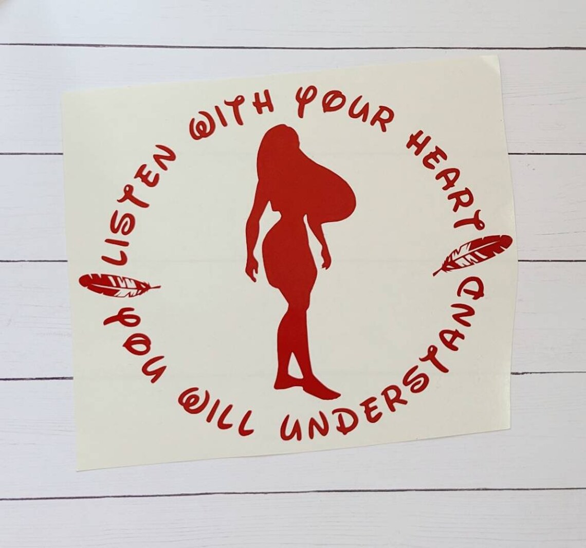 Pocahontas Decal / Disney Car Decal / Disney Vinyl Sticker / Etsy