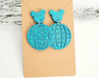 Disney Inspired Earrings / Epcot Inspired Earrings / Spaceship Earth / Lightweight  Clay Earrings / Cute Earrings / Gifts Under 20 / Parks
