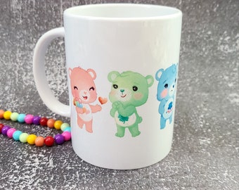 Care Bear Coffee Mug / Vintage Coffee Mug / 80s Mug / Retro Cartoon Mug / Mug For Cocoa / Care Bear Gift / Gift Under 20 / Novelty Mug
