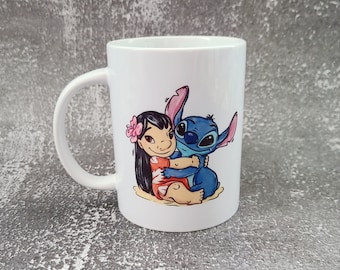 Lilo and Stitch Inspired Coffee Mug / Disney Inspired Coffee Mug / Mug For Cocoa / Dishwasher Safe Mug / Gift Under 25 / Ohana Means Family