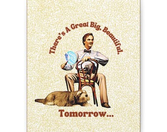 Wall Art Print, Beautiful Tomorrow Carousel of Progress Inspired Matte Canvas, Great Big Beautiful Disney Print, Vintage Disney