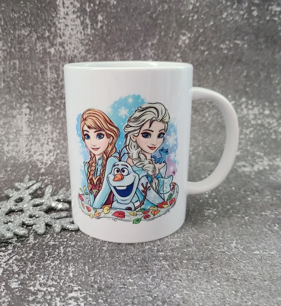 Disney Inspired Coffee Mug / Frozen Inspired Mug / Mug for Cocoa / Anna and  Elsa / Olaf / Princess Mug / Gift Under 20 / Winter Mug - Etsy