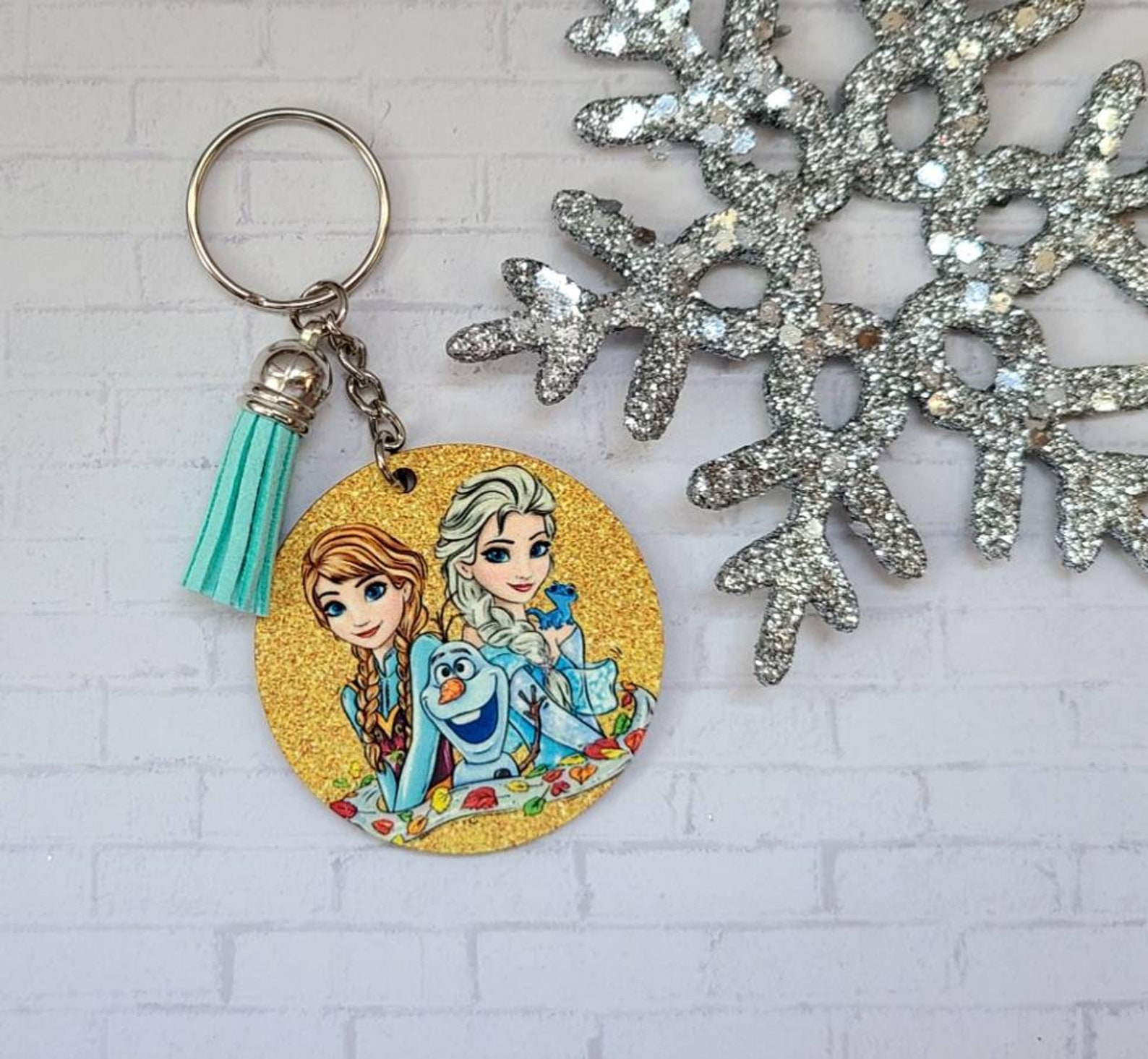 Frozen Inspired Keychain / Anna and Elsa Inspired Keychain / Etsy