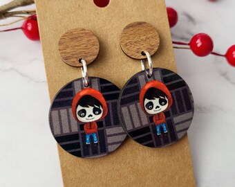 Coco Inspired Earrings / Disney Inspired Earrings / Day of the Dead / Remember Me / Seize Your Moment / Lightweight Wood Earrings /