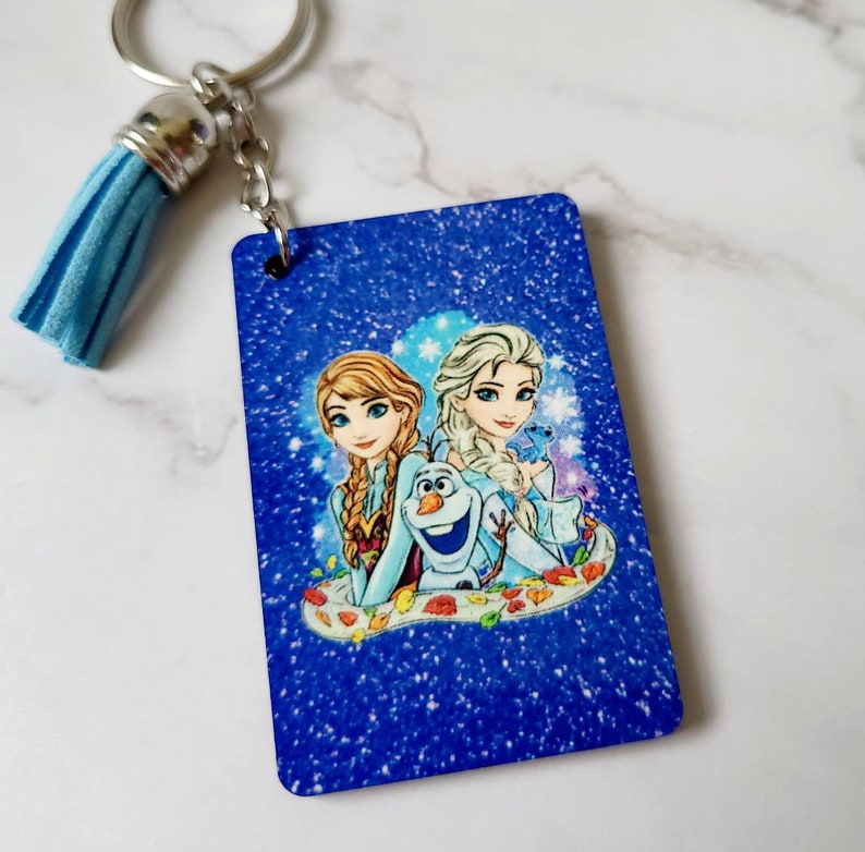 Frozen Inspired Keychain / Anna and Elsa Inspired Keychain / Etsy