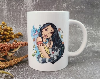 Disney Inspired Coffee Mug / Pocahontas Inspired Mug / Princess Mug / Mug For Cocoa / Dishwasher Safe Mug / Colors of the Wind /