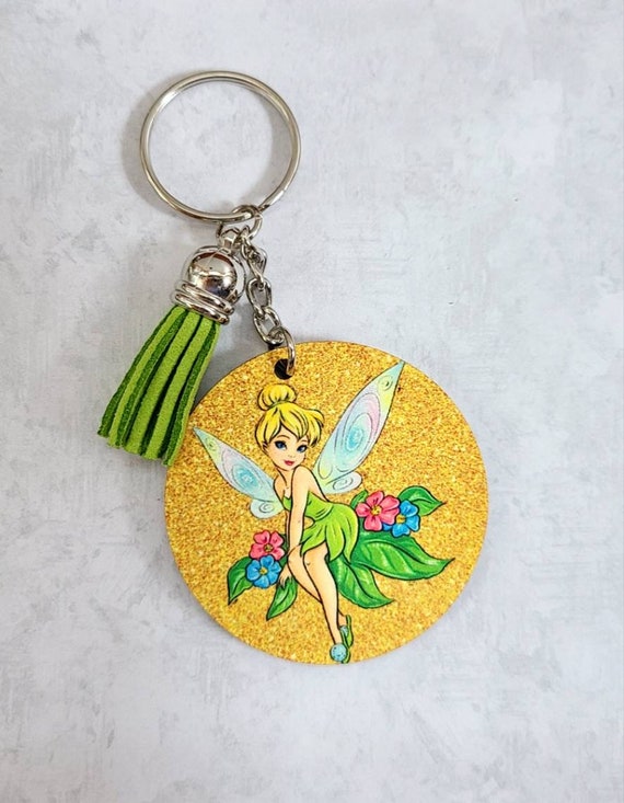 Tinkerbell Inspired Keychain / Disney Inspired Keychain / Etsy