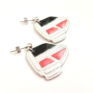 Monorail Polymer Clay Earrings: Epcot Inspired Dangles or Studs / Magical Vacation Monorail Earrings
