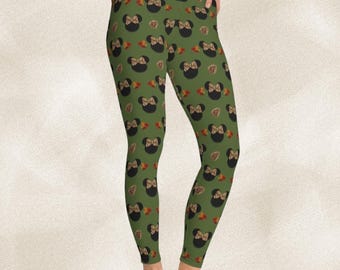 Disney Inspired Minnie Stretchy Leggings, Cute Autumn Leggings, Magical Vacation Pants, Women's Leggings, Yoga Pant Leggings