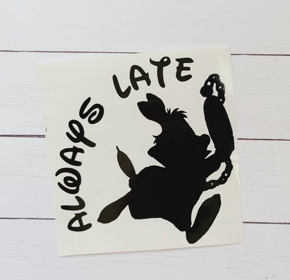 Disney Decal / Alice in Wonderland Decal / Car Decal / White Etsy