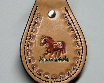Running Appaloosa Horse Key Fob