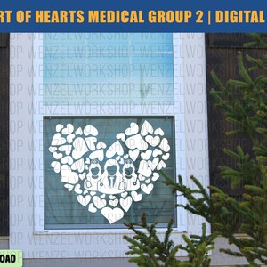 Heart of Hearts with Medical Doctors and Nurses Version 2 | SVG & digital files | Medical Workers file for tshirts, mugs, decals, stickers