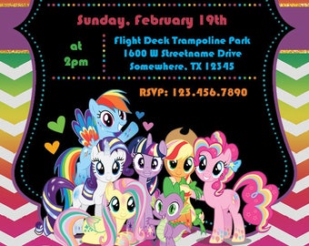 My Little Pony Birthday Invitation Template (digital file)