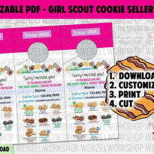 Personalisierbare Türschild / Türschild für Girl Scout 2021 Cookie Sales / LBB Cookies