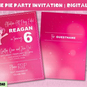 My Little Pony Birthday Invitation Template | Custom Pinkie Pie Pink Invite | Customizable PDF Digital File