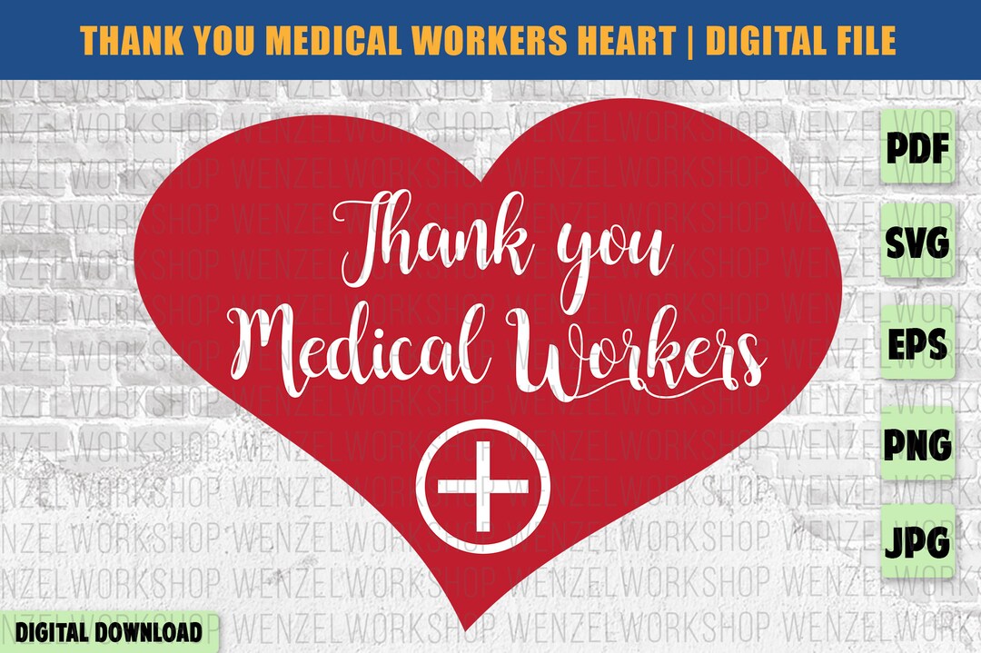 Thank You Medical Workers SVG | Doctors Nurses Car Decal | Window ...