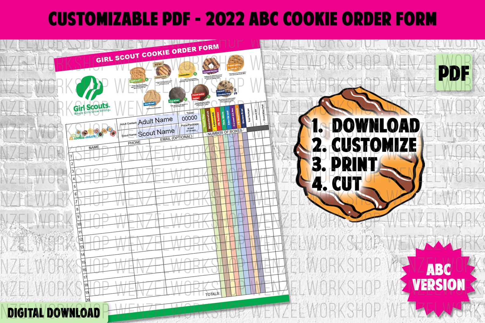 David S Cookies Order Form Printable Pdf Printable Forms Free Online