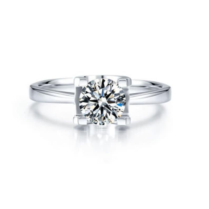 Loose 14k White Gold Moissanite Ring Engagement Ring Engagement Ring Moissanite engagement ring engagement ring Moissanite