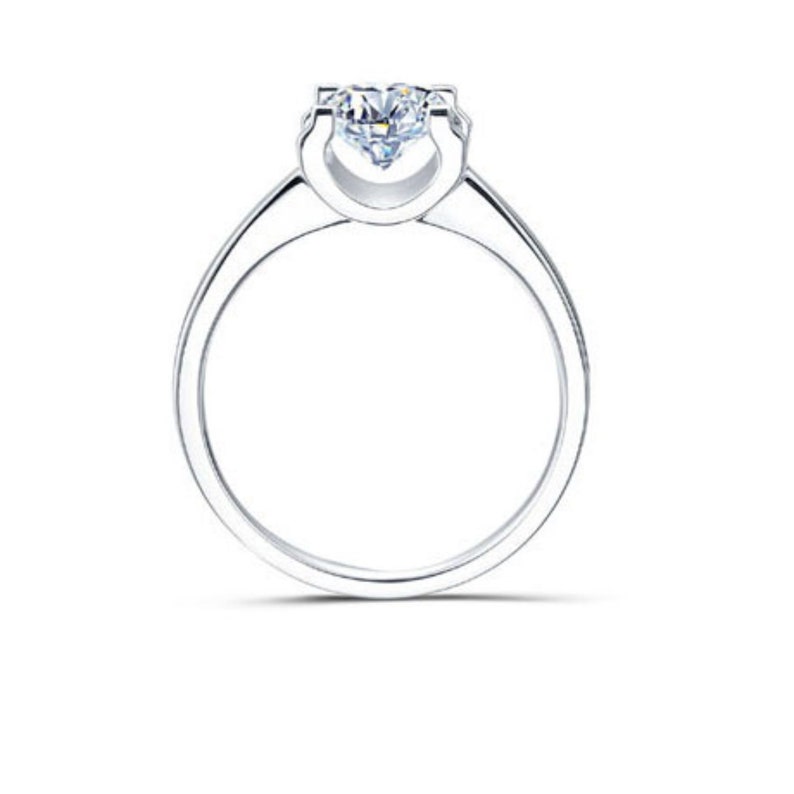 Loose 14k White Gold Moissanite Ring Engagement Ring Engagement Ring Moissanite engagement ring engagement ring Moissanite