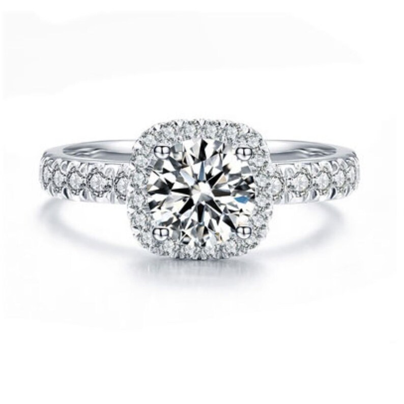 Engagement Ring Loose Moissanite engagement ring Moissanite 14k White Gold Moissanite Ring Engagement Ring engagement ring