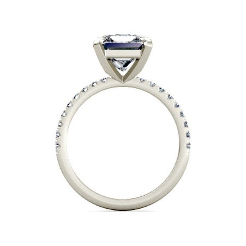 Loose 14k White Gold Moissanite Ring Engagement Ring Moissanite engagement ring Engagement Ring engagement ring Moissanite