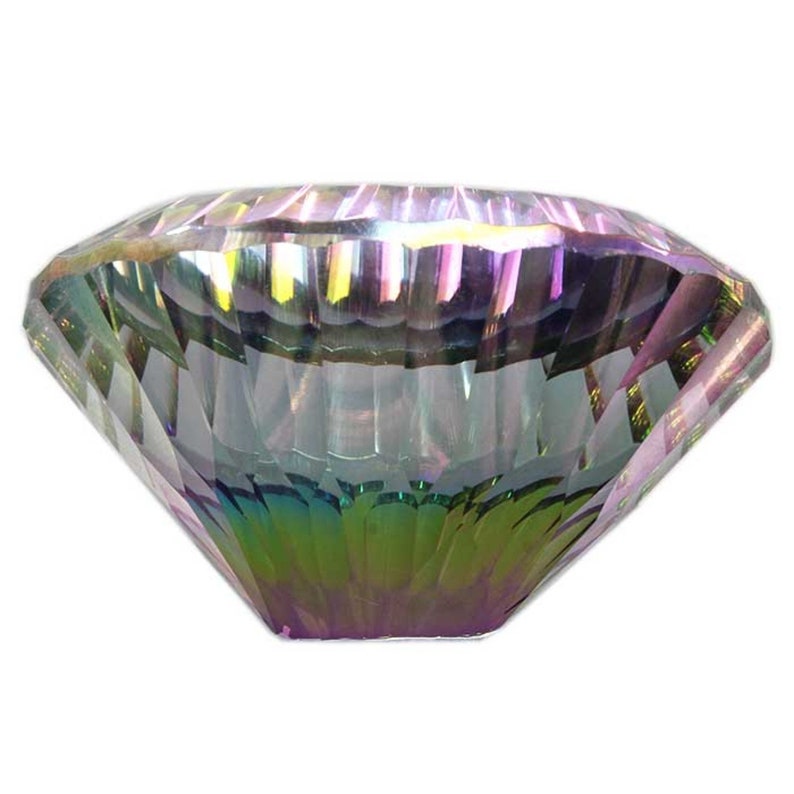 142.35Cts Rainbow Mystic Topaz Loose oval Concave Cut Gemstone