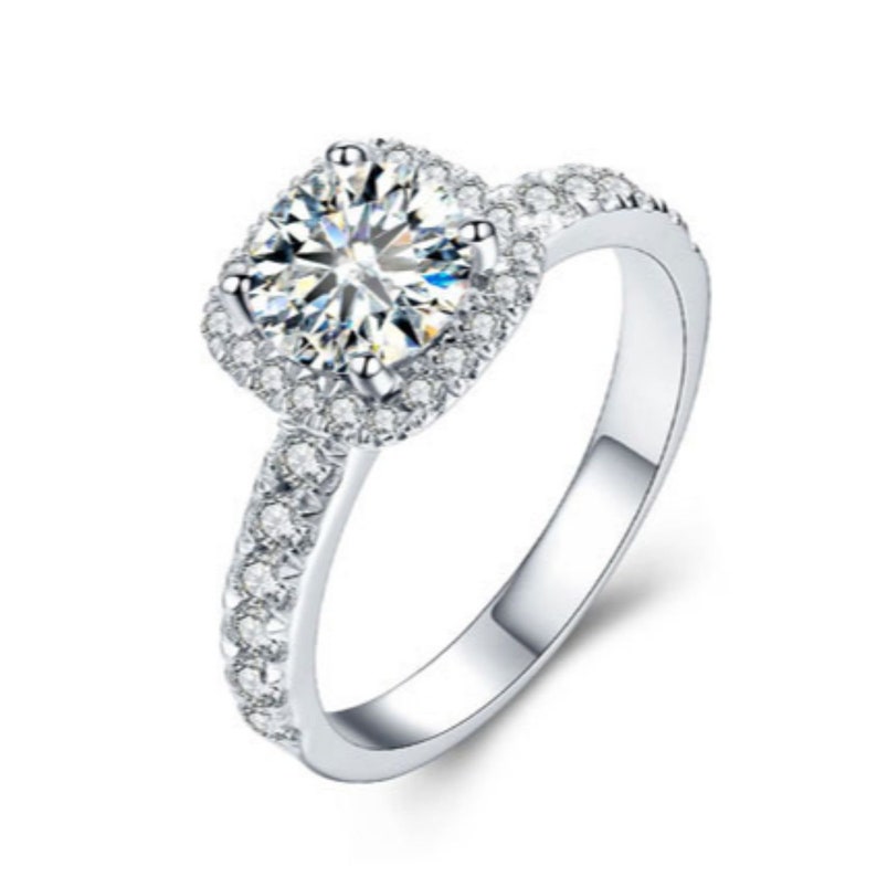 Engagement Ring Loose Moissanite engagement ring Moissanite 14k White Gold Moissanite Ring Engagement Ring engagement ring