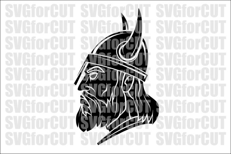 Viking Vector Logo Silhouette Svg Cute File Laser Cutter Dxf Etsy